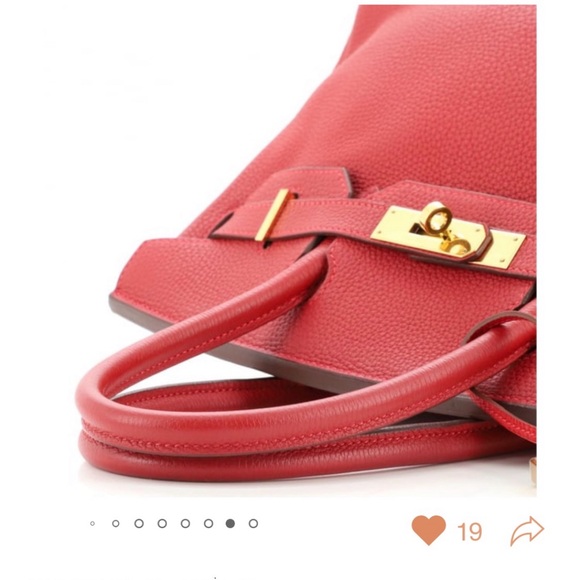 Birkin 30 Togo, 2017, Rouge Vif, Gold Hardware - Picture 9 of 17